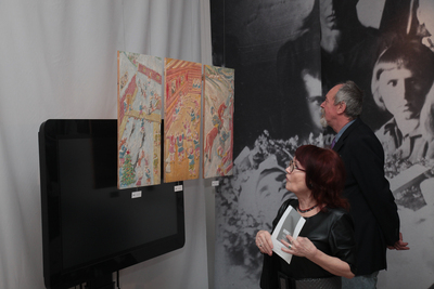 Wystawa prac Stanisława Kulona „Sybiracka Droga Krzyżowa mojej rodziny – lata 1939–1946” – Warszawa, 14 lutego 2019. Fot. Piotr Życieński (IPN)