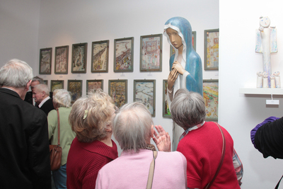 Wystawa prac Stanisława Kulona „Sybiracka Droga Krzyżowa mojej rodziny – lata 1939–1946” – Warszawa, 14 lutego 2019. Fot. Piotr Życieński (IPN)