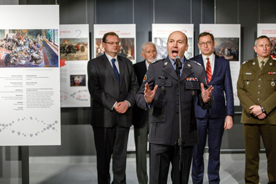 Otwarcie wystawy „Polski gen wolności. 150 lat walk o niepodległość (1768–1918)” w Klubie Garnizonu Warszawa – 20 lutego 2019. Fot. S. Kasper (IPN)