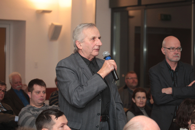 Z cyklu „Tajemnice bezpieki” dyskusja wokół książki Daniela Wicentego „Zgniłe jabłka, zepsute skrzynki i złe powietrze...” – Warszawa, 25 lutego 2019. Fot. Piotr Życieński (IPN)