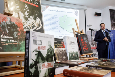 Konferencja prasowa na temat przedsięwzięć IPN z okazji obchodów Narodowego Dnia Pamięci „Żołnierzy Wyklętych” – 28 lutego 2019. Fot. Sławek Kasper (IPN)