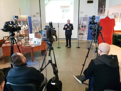 Konferencja prasowa na temat przedsięwzięć IPN z okazji obchodów Narodowego Dnia Pamięci „Żołnierzy Wyklętych” – 28 lutego 2019. Fot. Sławek Kasper (IPN)