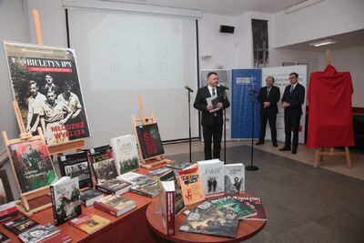 Konferencja prasowa na temat przedsięwzięć IPN z okazji obchodów Narodowego Dnia Pamięci „Żołnierzy Wyklętych” – 28 lutego 2019. Fot. Piotr Życieński (IPN)