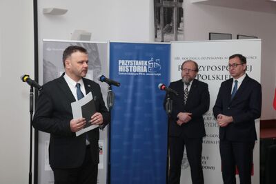 Konferencja prasowa na temat przedsięwzięć IPN z okazji obchodów Narodowego Dnia Pamięci „Żołnierzy Wyklętych” – 28 lutego 2019. Fot. Piotr Życieński (IPN)