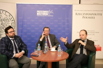 Spotkanie z cyklu „Kościół – Naród – Państwo, czyli niezwykły wiek XX w dziejach Polski” – Warszawa, 27 lutego 2019. Fot. Aleksandra Wierzchowska (IPN)