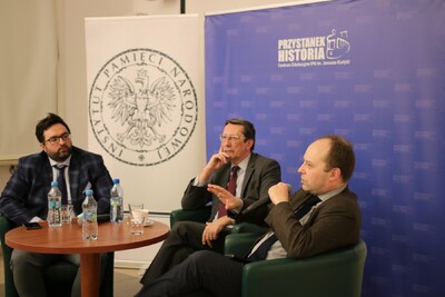 Spotkanie z cyklu „Kościół – Naród – Państwo, czyli niezwykły wiek XX w dziejach Polski” – Warszawa, 27 lutego 2019. Fot. Aleksandra Wierzchowska (IPN)