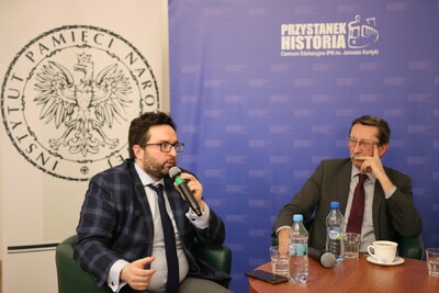 Spotkanie z cyklu „Kościół – Naród – Państwo, czyli niezwykły wiek XX w dziejach Polski” – Warszawa, 27 lutego 2019. Fot. Aleksandra Wierzchowska (IPN)