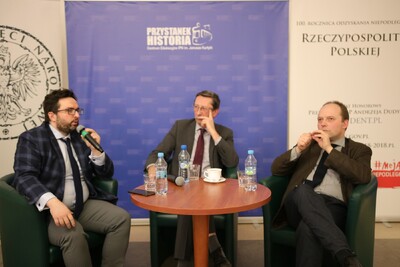 Spotkanie z cyklu „Kościół – Naród – Państwo, czyli niezwykły wiek XX w dziejach Polski” – Warszawa, 27 lutego 2019. Fot. Aleksandra Wierzchowska (IPN)