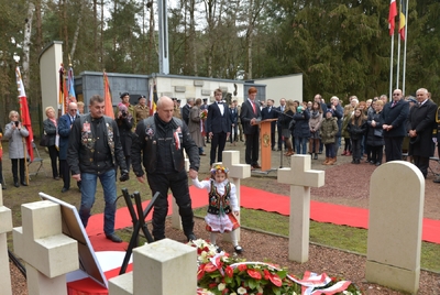 Uroczystości odsłonięcia tabliczki nagrobnej porucznika Mikołaja Kirkilewicza na cmentarzu w Lommel – 2 marca 2019 r fot. Grzegorz Fiedorczuk