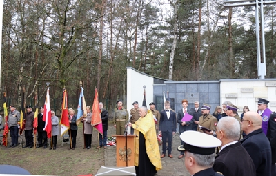 Uroczystości odsłonięcia tabliczki nagrobnej porucznika Mikołaja Kirkilewicza na cmentarzu w Lommel – 2 marca 2019 r fot. Grzegorz Fiedorczuk