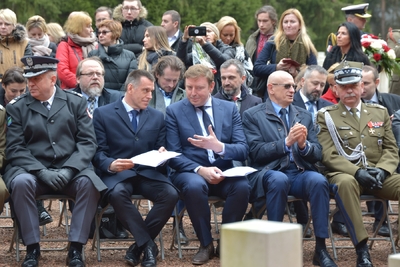 Uroczystości odsłonięcia tabliczki nagrobnej porucznika Mikołaja Kirkilewicza na cmentarzu w Lommel – 2 marca 2019 r fot. Grzegorz Fiedorczuk