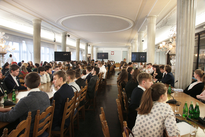 Sesja naukowo-edukacyjna dla uczniów „5 marca – Dzień Pamięci Katynia” w Sejmie RP – Warszawa, 5 marca 2019. Fot. P. Życieński (IPN)