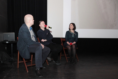 Dyskusja po pokazie filmu „Zapora” dla młodzieży szkolnej – Warszawa, 7 marca 2019. Fot. Piotr Życieński (IPN)