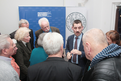 Wykład dr. hab. Mirosława Szumiły w Klubie Historycznym im. gen. Stefana Roweckiego „Grota” – Warszawa, 12 marca 2019. Fot. Piotr Życieński (IPN)