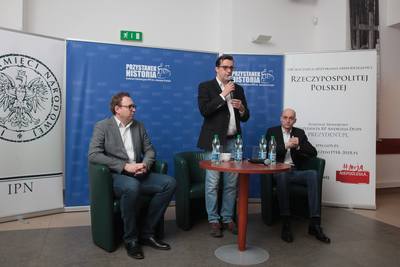 Z cyklu „Tajemnice wywiadu” dyskusja „Wywiady państw komunistycznych wobec Polski” – Warszawa, 13 marca 2019. Fot. Piotr Życieński (IPN)