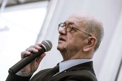 Prof. Włodzimierz Suleja. Prezentacja pakietu edukacyjnego dla Polonii i Polaków z zagranicy „Dawniej to było” – 10 marca 2019. Fot. Sławek Kasper (IPN)