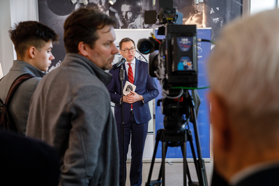 Otwarcie wystawy „Czyny świadczą o człowieku. Polacy udzielający pomocy Żydom podczas Holocaustu na Kresach Wschodnich Rzeczypospolitej Polskiej” – 21 marca 2019. Fot. Sławek Kasper (IPN)