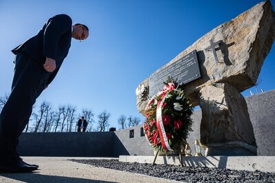 Pomnik Rodziny Ulmów w Markowej – 24 marca 2019. Fot. Sławek Kasper (IPN)