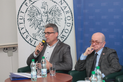 Piotr Woyciechowski i prof. Włodzimierz Suleja. Fot. Piotr Życieński (IPN)