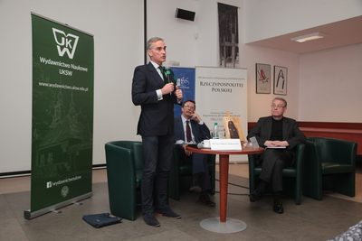 Rozmowa o książce Jana Marii Jackowskiego „Ks. Jan Gnatowski (1855–1925) na tle epoki. Biografia historyczna” – Warszawa, 28 marca 2019. Fot. Piotr Życieński (IPN)