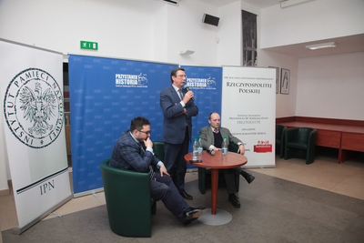 Dyskusja z cyklu „Kościół – Naród – Państwo, czyli niezwykły wiek XX w dziejach Polski” – Warszawa, 29 marca 2019. Fot. Piotr Życieński (IPN)