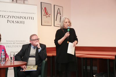 Prezentacja książki Małgorzaty Dygas „Perły, perełki Rzeczypospolitej. Prekursorzy, przedsiębiorcy, patrioci” – Warszawa, 2 kwietnia 2019. Fot. Piotr Życieński (IPN)