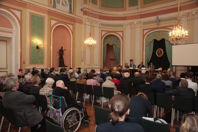 Spotkanie „Prymas Wyszyński w świetle nowych źródeł archiwalnych” – Warszawa, 5 kwietnia 2019. Fot. Piotr Życieński (IPN)