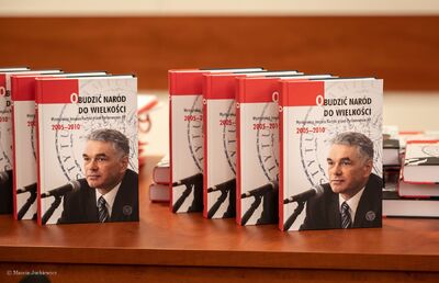 Prezentacja książki „Obudzić naród do wielkości... Wystąpienia Janusza Kurtyki przed Parlamentem RP 2005–2010” – Warszawa, 8 kwietnia 2019. Fot. Marcin Jurkiewicz (IPN)