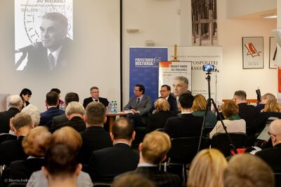 Prezentacja książki „Obudzić naród do wielkości... Wystąpienia Janusza Kurtyki przed Parlamentem RP 2005–2010” – Warszawa, 8 kwietnia 2019. Fot. Marcin Jurkiewicz (IPN)