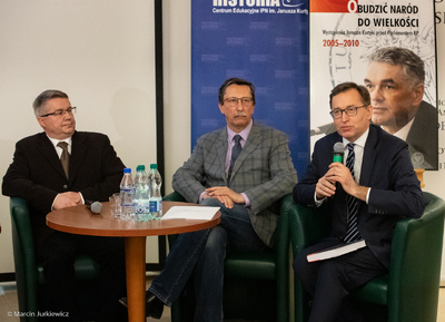 Prezentacja książki „Obudzić naród do wielkości... Wystąpienia Janusza Kurtyki przed Parlamentem RP 2005–2010” – Warszawa, 8 kwietnia 2019. Fot. Marcin Jurkiewicz (IPN)