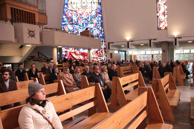Sanktuarium św. Andrzeja Boboli w Warszawie. Msza święta za śp. Janusza Kurtykę oraz śp. Janusza Krupskiego. Fot. Piotr Życieński (IPN)