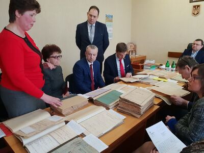 Wizyta w Państwowym Archiwum Obwodu Żytomierskiego – Żytomierz, 11 kwietnia 2019. Fot. Sławek Kasper (IPN)