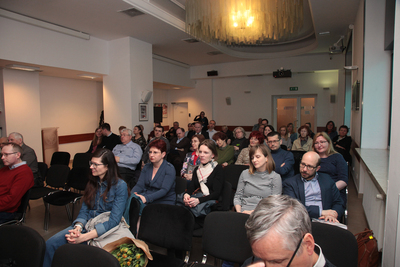 Dyskusja wokół książki dr Anety Nisiobęckiej „Z Lens do Wałbrzycha...” – Warszawa, 11 kwietnia 2019. Fot. Piotr Życieński (IPN)