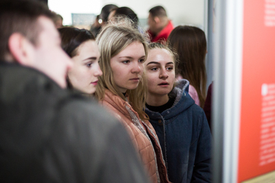 Otwarcie wystawy „Rozkaz nr 00485. Antypolska operacja NKWD na sowieckiej Ukrainie 1937–1938” – Winnica (Ukraina), 12 kwietnia 2019. Fot. Sławek Kasper (IPN)