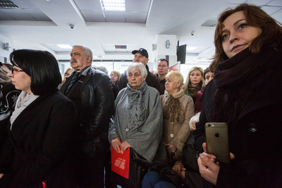 Otwarcie wystawy „Rozkaz nr 00485. Antypolska operacja NKWD na sowieckiej Ukrainie 1937–1938” – Winnica (Ukraina), 12 kwietnia 2019. Fot. Sławek Kasper (IPN)