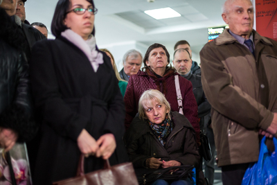 Otwarcie wystawy „Rozkaz nr 00485. Antypolska operacja NKWD na sowieckiej Ukrainie 1937–1938” – Winnica (Ukraina), 12 kwietnia 2019. Fot. Sławek Kasper (IPN)