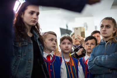 Otwarcie wystawy „Rozkaz nr 00485. Antypolska operacja NKWD na sowieckiej Ukrainie 1937–1938” – Winnica (Ukraina), 12 kwietnia 2019. Fot. Sławek Kasper (IPN)