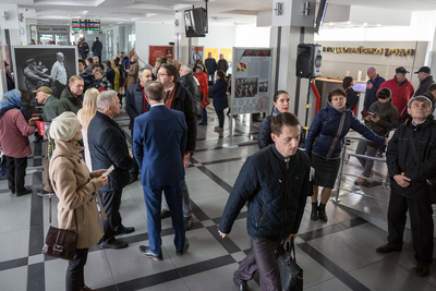 Otwarcie wystawy „Rozkaz nr 00485. Antypolska operacja NKWD na sowieckiej Ukrainie 1937–1938” – Winnica (Ukraina), 12 kwietnia 2019. Fot. Sławek Kasper (IPN)