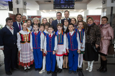 Otwarcie wystawy „Rozkaz nr 00485. Antypolska operacja NKWD na sowieckiej Ukrainie 1937–1938” – Winnica (Ukraina), 12 kwietnia 2019. Fot. Sławek Kasper (IPN)