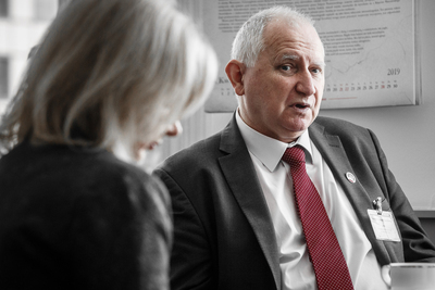 Prezes Federacji Organizacji Polskich w Nowej Południowej Walii Adam Gajkowski z wizytą w IPN – 24 kwietnia 2019