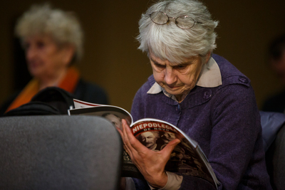 Projekcja filmu dokumentalnego „Z wycieczki Stowarzyszenia Weteranów do Polski” – Wilno, 25 kwietnia 2019. Fot. Sławek Kasper (IPN)