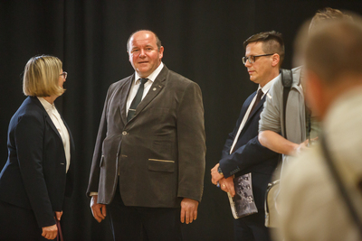 Projekcja filmu dokumentalnego „Z wycieczki Stowarzyszenia Weteranów do Polski” – Wilno, 25 kwietnia 2019. Fot. Sławek Kasper (IPN)