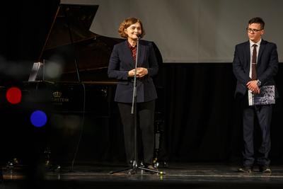 Ambasador RP na Litwie Urszula Doroszewska. Projekcja filmu dokumentalnego „Z wycieczki Stowarzyszenia Weteranów do Polski” – Wilno, 25 kwietnia 2019. Fot. Sławek Kasper (IPN)