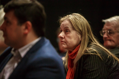 Projekcja filmu dokumentalnego „Z wycieczki Stowarzyszenia Weteranów do Polski” – Wilno, 25 kwietnia 2019. Fot. Sławek Kasper (IPN)