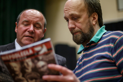 Projekcja filmu dokumentalnego „Z wycieczki Stowarzyszenia Weteranów do Polski” – Wilno, 25 kwietnia 2019. Fot. Sławek Kasper (IPN)