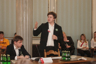 Turniej oksfordzkich debat historycznych dla młodzieży polonijnej i polskiej mieszkającej poza granicami kraju – Warszawa, 27–28 kwietnia 2019. Fot. Piotr Życieński (IPN)