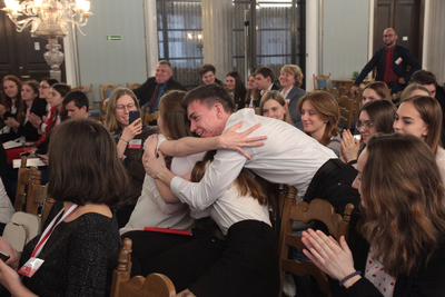 Turniej oksfordzkich debat historycznych dla młodzieży polonijnej i polskiej mieszkającej poza granicami kraju – Warszawa, 27–28 kwietnia 2019. Fot. Piotr Życieński (IPN)