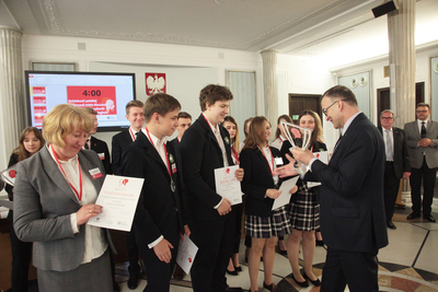 Turniej oksfordzkich debat historycznych dla młodzieży polonijnej i polskiej mieszkającej poza granicami kraju – Warszawa, 27–28 kwietnia 2019. Fot. Piotr Życieński (IPN)