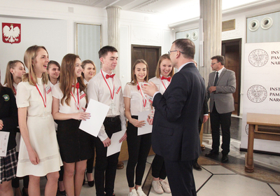 Turniej oksfordzkich debat historycznych dla młodzieży polonijnej i polskiej mieszkającej poza granicami kraju – Warszawa, 27–28 kwietnia 2019. Fot. Piotr Życieński (IPN)