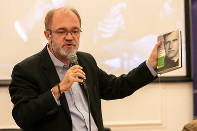 Prezentacja książki Miloša Doležala „Jakby nam już dzisiaj przyszło umrzeć. Dramat życia, kapłaństwa i męczeńskiej śmierci czyhoskiego proboszcza ks. Josefa Toufara” – Warszawa, 7 maja 2019. Fot. Rafał Latoszek